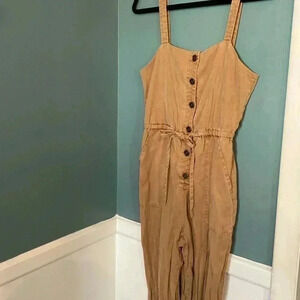 Alice and Olivia - brown tank jumpsuit - pockets - size 4